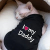 Adorable 'I Love Dad/Mom' Pet Vest for Small Dogs & Cats