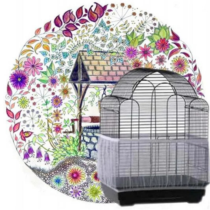 Breathable Nylon Mesh Bird Cage Seed Catcher