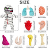 Zombie Mummy Dog Toy with 8 Squeaky Organs