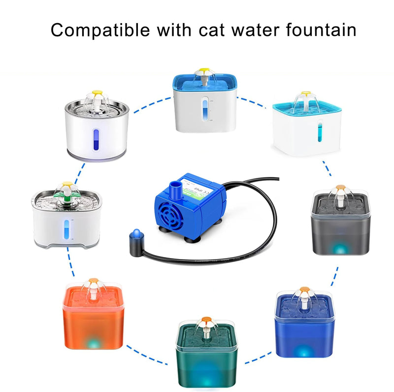 Cat Water Fountain Replacement Pump - Ultra-Quiet USB