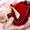 Elegant Cotton Pet Dress with Bow for Small Dogs and Cats