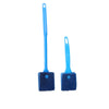 A pair of blue dual-sided aquarium cleaning brushes with long handles and sponge heads.