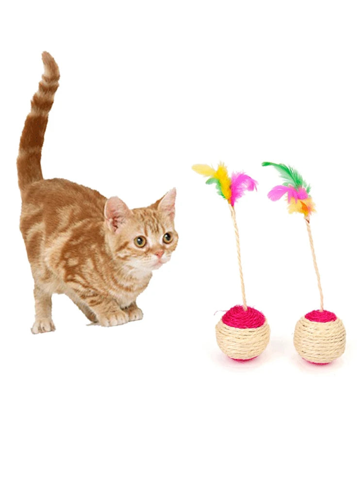 Jouet Interactif Plumes & Sisal pour Chat