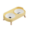 Colorful Double Dog Bowl Set with Stainless Steel and Plastic Base
