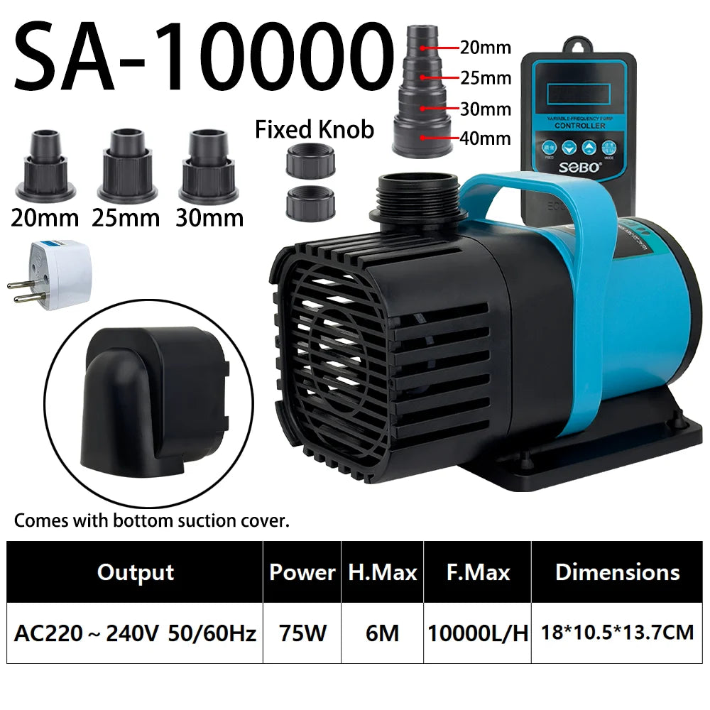 Ultra-Quiet Submersible Aquarium Water Pump with Adjustable Flow
