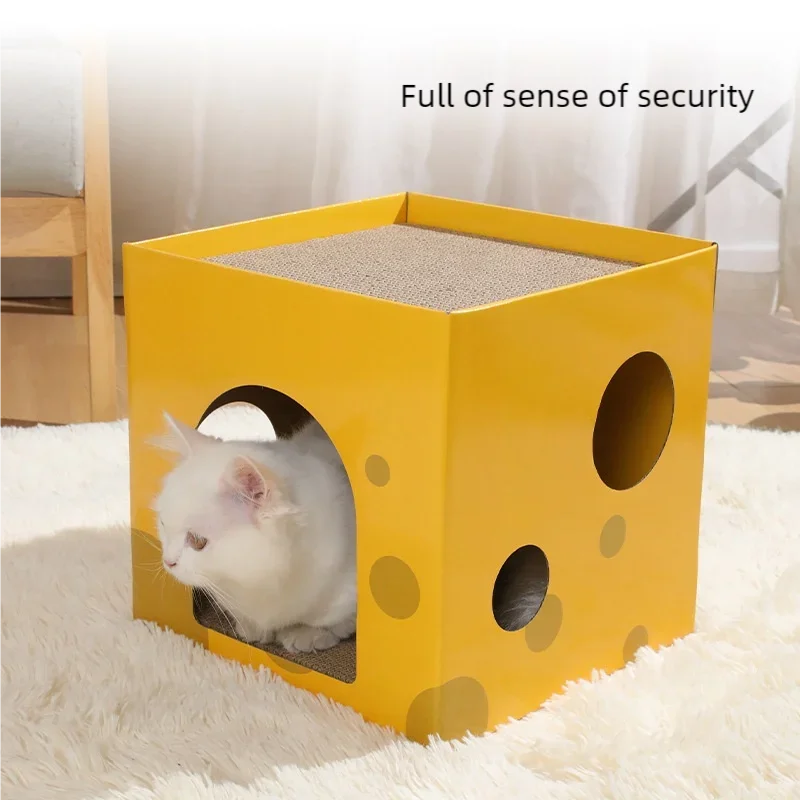 Double-Layer Cat Scratching House with Corrugated Cardboard