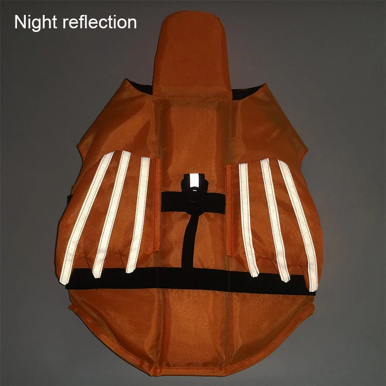 Adjustable Dog Life Jacket with Rescue Handle and High Buoyancy