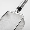 Stainless steel cat litter scoop with a fine mesh sifter and long handle