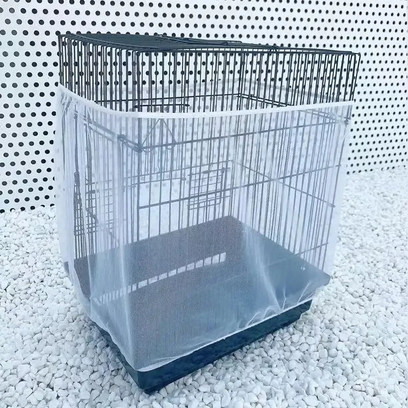 Stretchy Mesh Bird Cage Cover – Seed & Feather Catcher