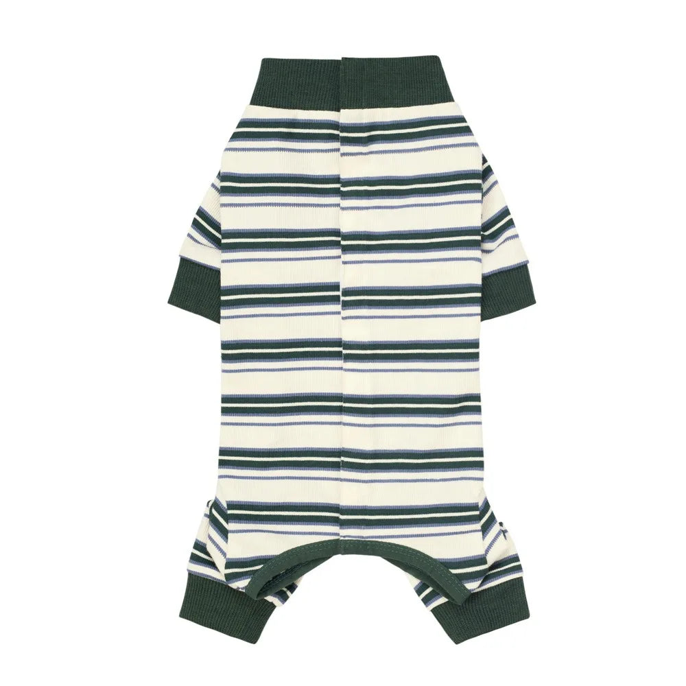 Striped Four-Leg Dog Pajama Jumpsuit