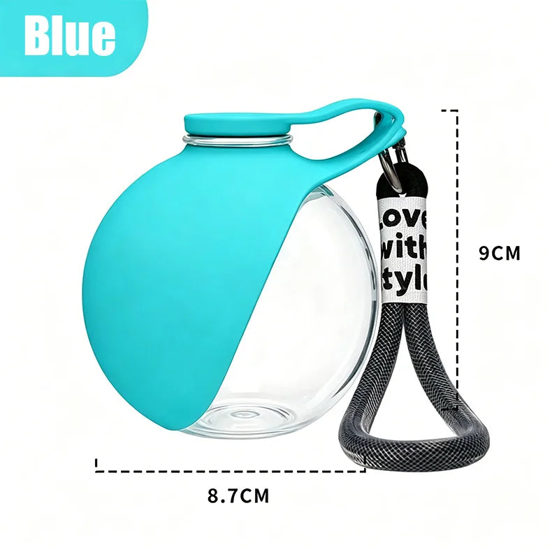 Portable 2-in-1 Pet Water Bottle with Lanyard