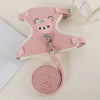 Adjustable Linen Rabbit Harness and Leash Set with Padded Comfort