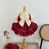 Elegant Cotton Pet Dress with Bow for Small Dogs and Cats