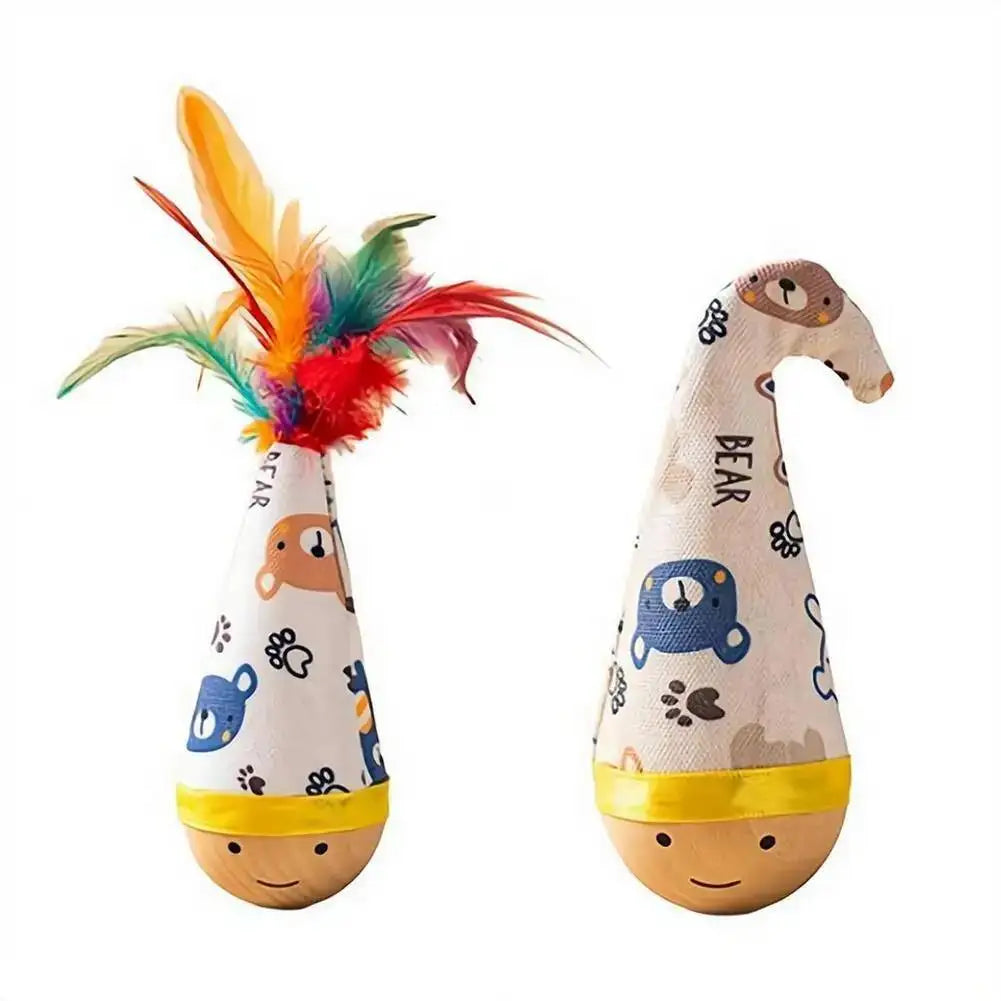 Interactive Feather Teaser Toy for Cats