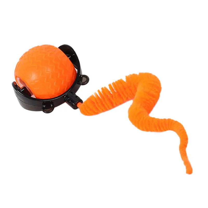 Interactive 360° Rotating Cat Toy with LED Light and Obstacle Avoidance