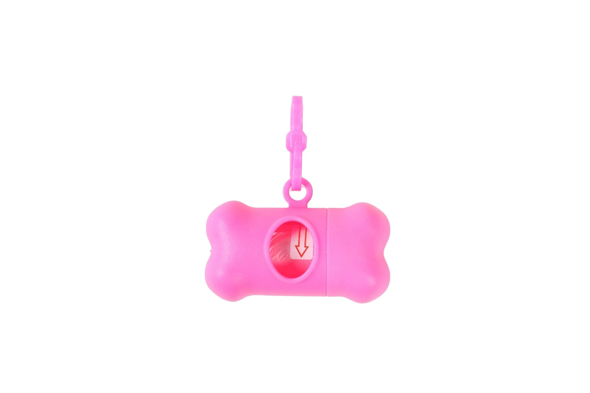 Bone-Shaped Pet Waste Bag Dispenser with Clip