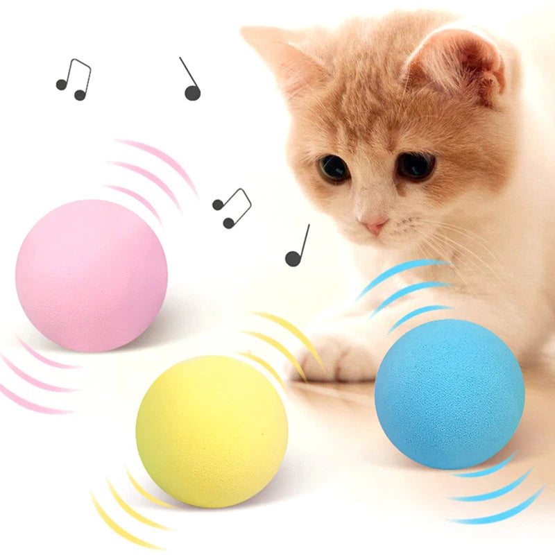 Pelota de Peluche Interactiva para Gatos con Sonidos Incorporados