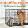 Extra-Large Foldable Metal Dog Crate with Double Doors and Leak-Proof Tray
