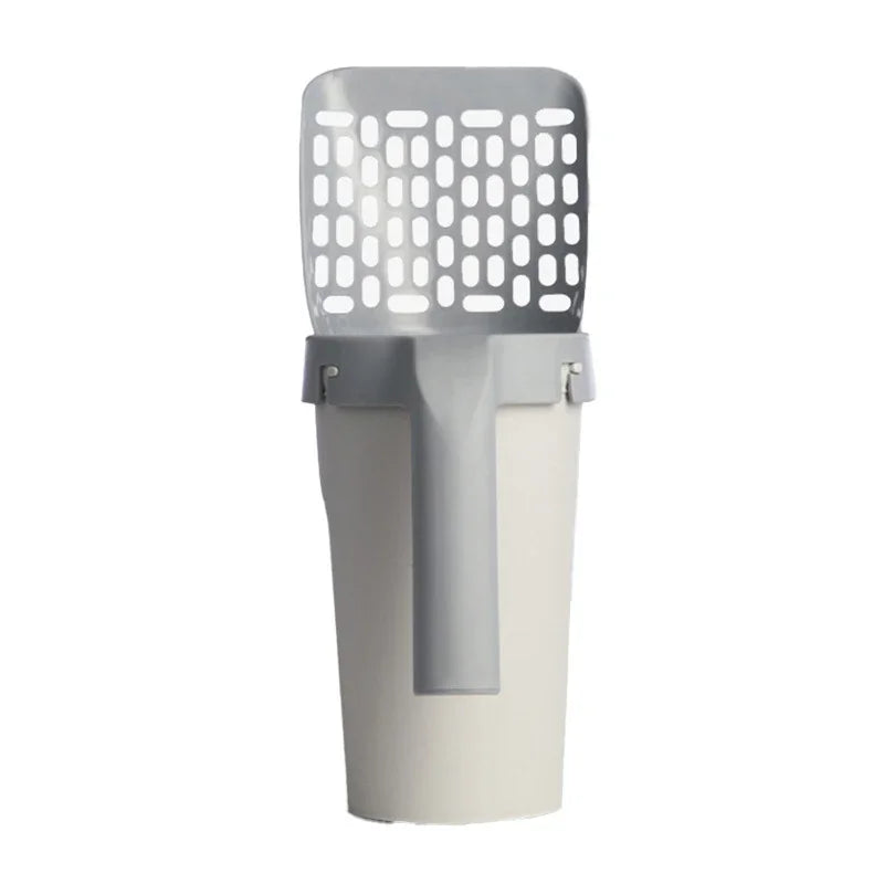 Cat Litter Scoop with Integrated Trash Bin