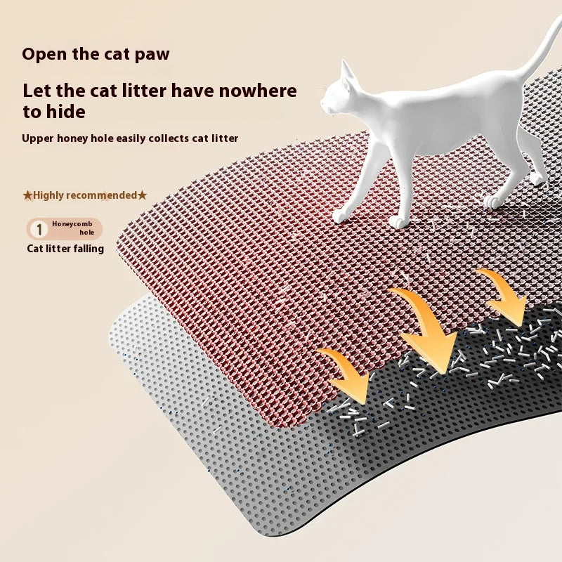 Zweischichtige Katzenstreu-Matte mit wasserdichter Unterlage