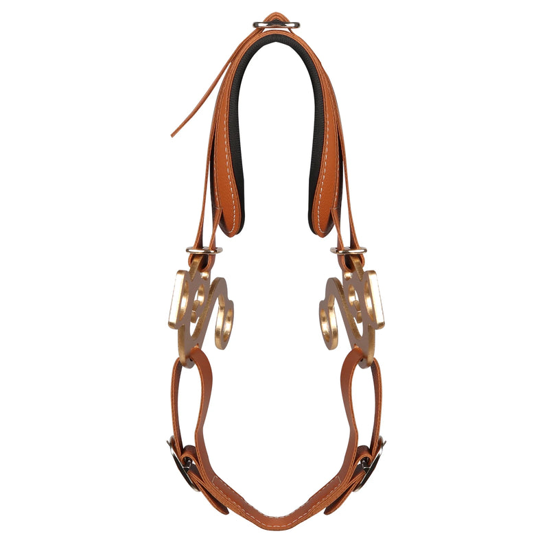 Bridon en cuir réglable pour cheval (Hackamore)