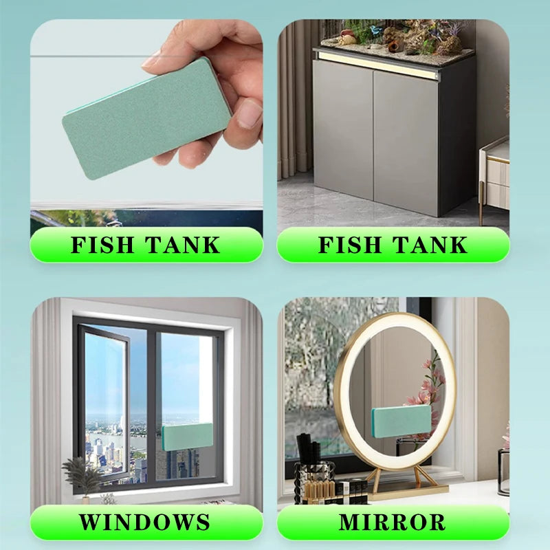 Fish Tank Glass Cleaning Brush with Polishing Pad