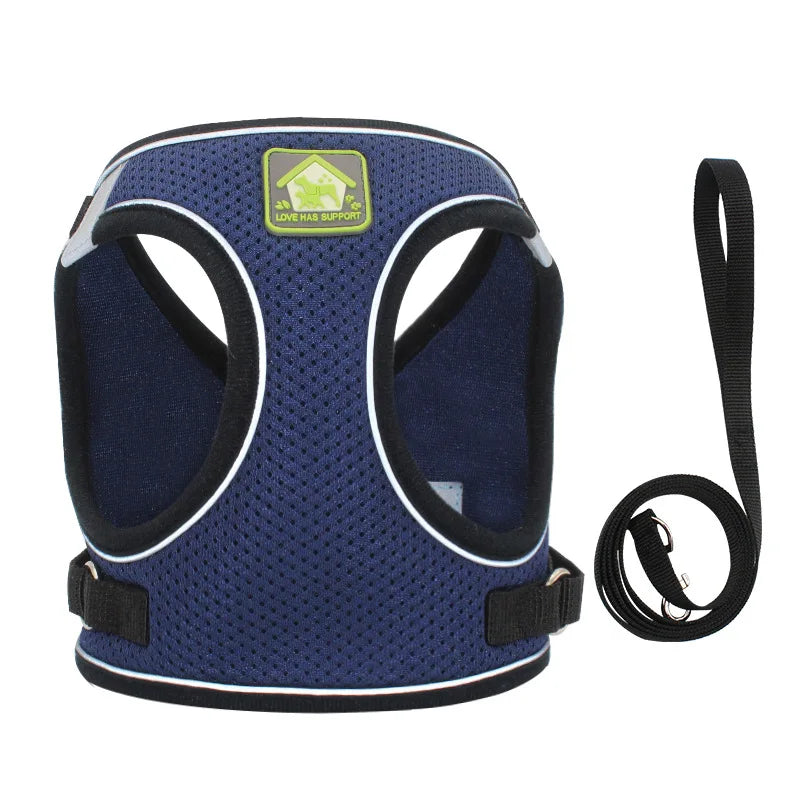Adjustable Mesh Dog Harness Vest for Small and Medium Pets