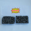 Two clear plastic containers filled with black stone cobblestone pieces, marked as 1000 pieces.