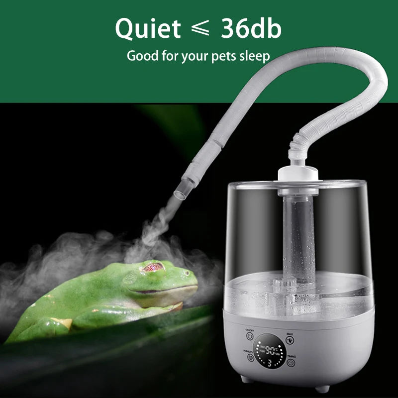 4L Ultrasonic Reptile Terrarium Humidifier with Humidistat and Timer