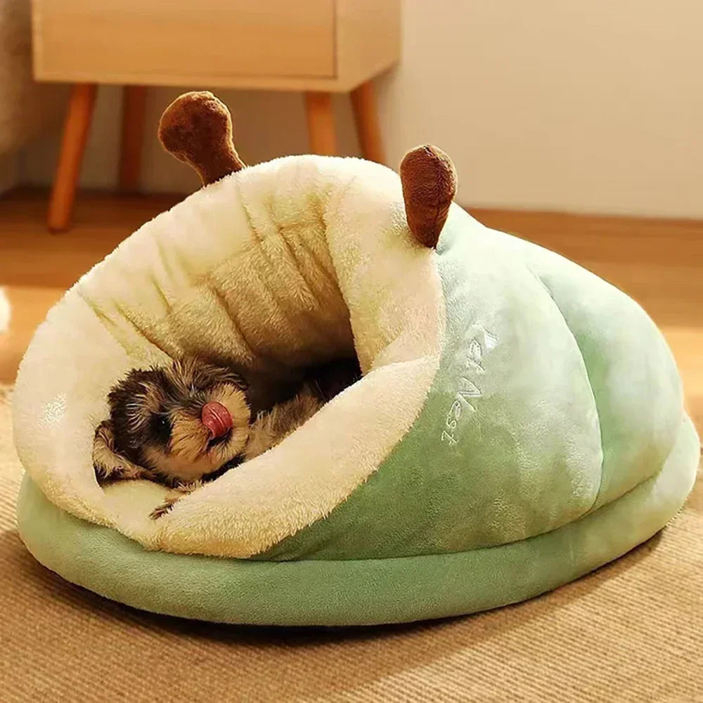 Cozy Plush Pet Bed Cave for Small Dogs and Cats