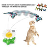 Jouet pour chat électrique rotatif en forme de papillon