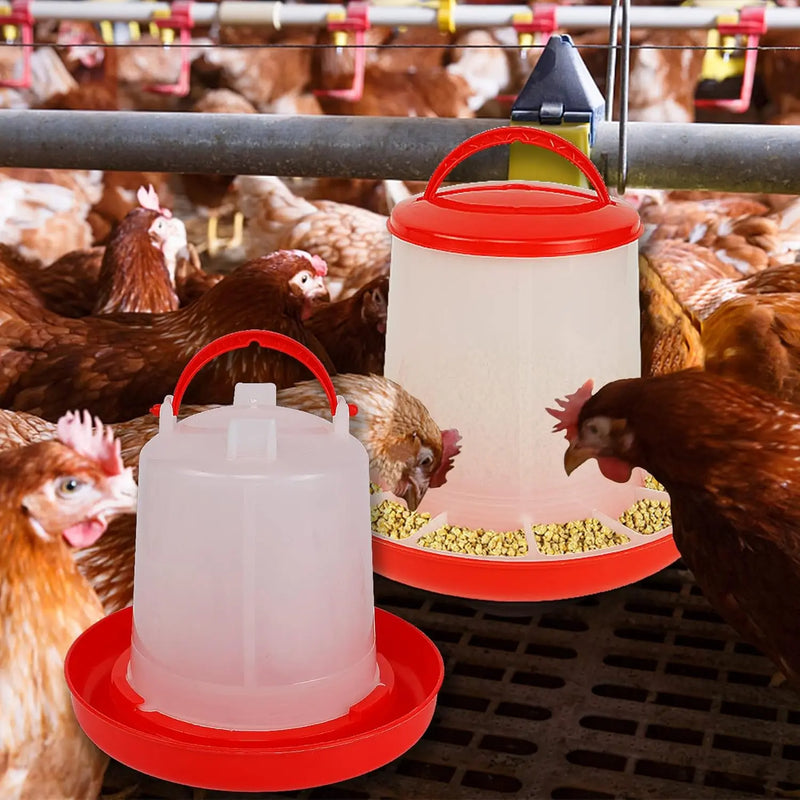 Automatic Poultry Waterer & Feeder 1.5kg / 3L with Footrest