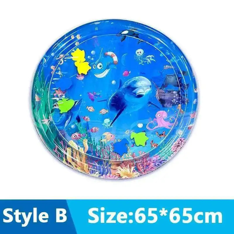 Colorful interactive sensory water play mat featuring sea creatures for cats and dogs