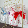 Cool Cotton Summer Dress for Small Dogs with Bow Print