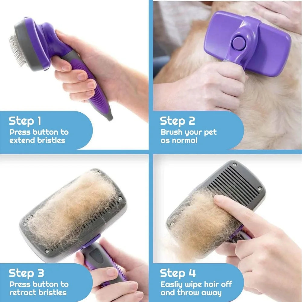 Cat Corner Scratcher with Self-Grooming Bristles and Catnip