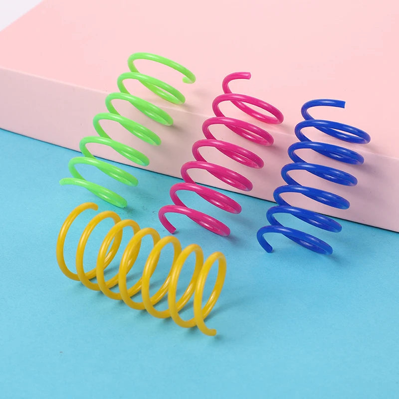 Jouets Ressort Colorés pour Chats - Ensemble de Jeu Rebondissant et Durable