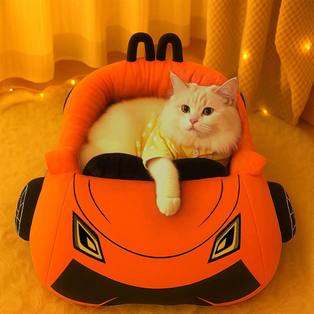 Supercar Cat Bed with Removable Cushion