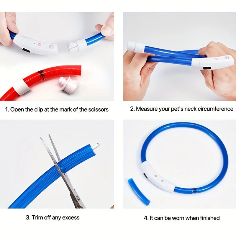 USB-wiederaufladbare LED-Hundehalsband