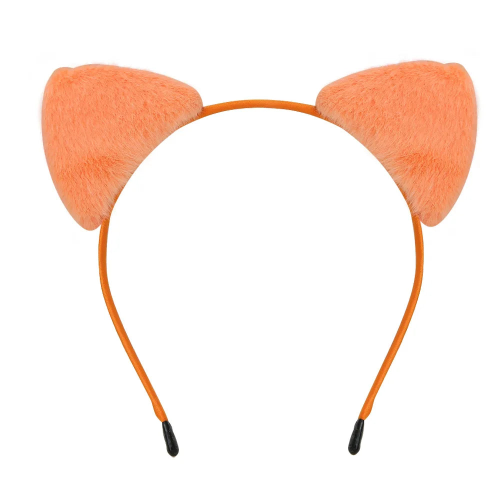 Furry Cat Ears Headband for Cosplay and Parties