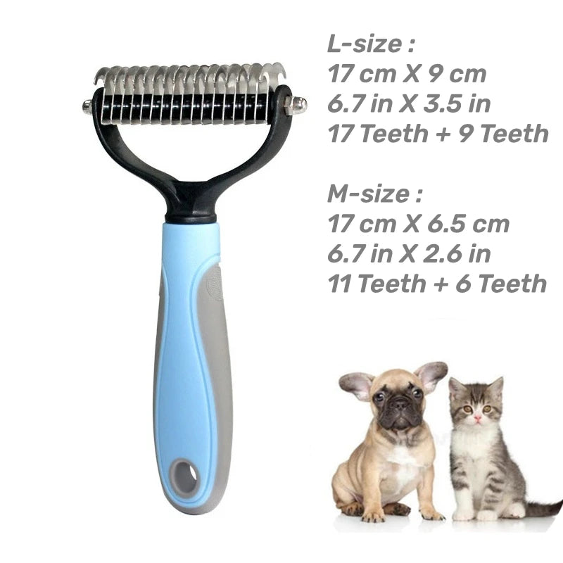 Two-Sided Stainless Steel Pet Grooming Brush