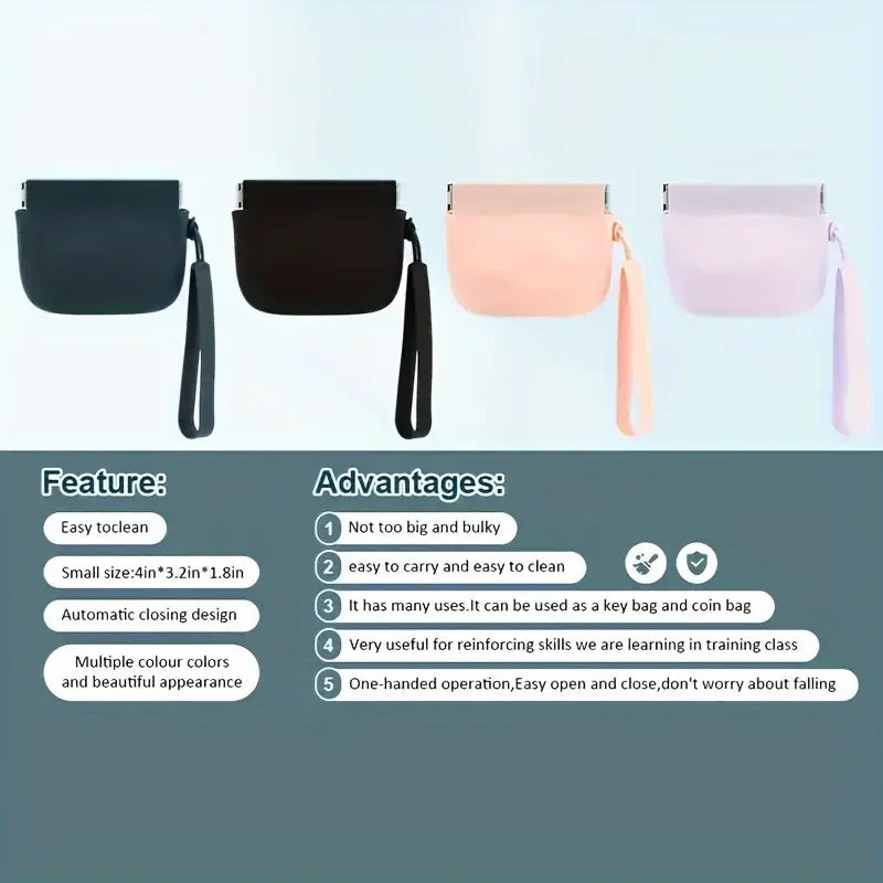 Portable Silicone Dog Treat Pouch for Training and Walks