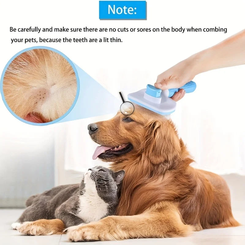 Cepillo de Aseo para Perros con Autolimpieza