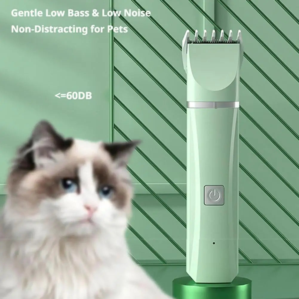 4-in-1 Rechargeable Pet Grooming Kit with Dual-Speed Ceramic Blade