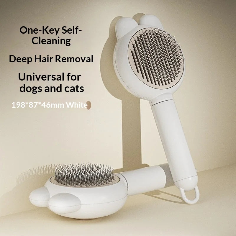 Pet Deshedding Brush for Cats & Dogs – Gentle Fur Remover Comb