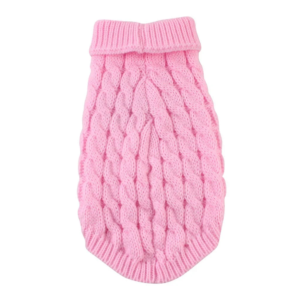 Classic Knitted Turtleneck Sweater for Small Dogs and Cats