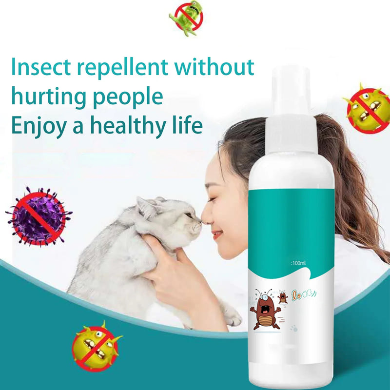 Spray Repelente de Pulgas y Garrapatas para Perros y Gatos