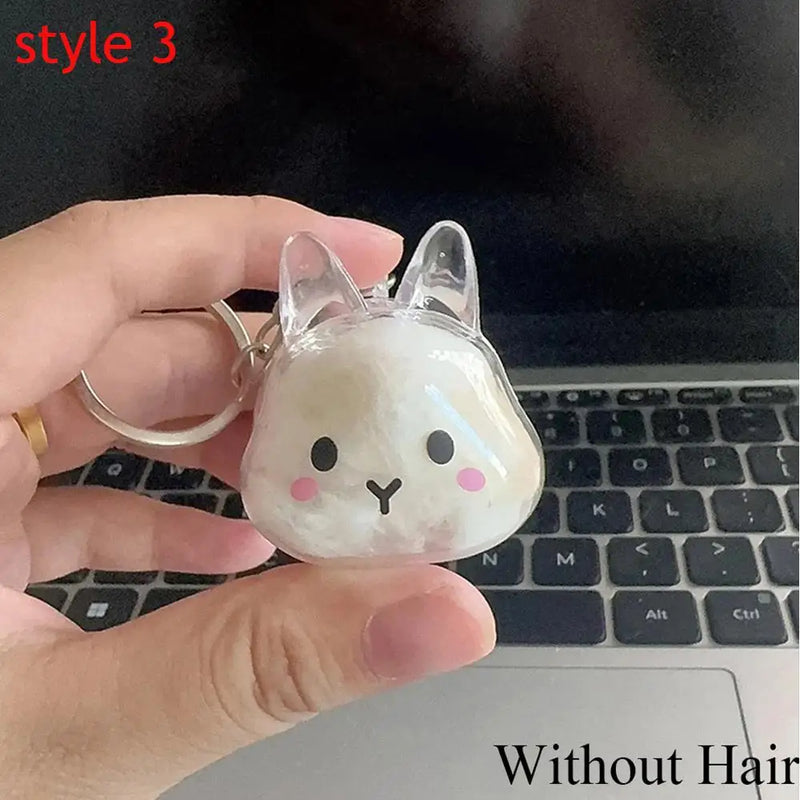 Pendentif Capsule Souvenir en Fourrure de Lapin