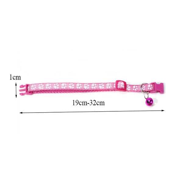 Collier pour chat à rubans colorés avec grelot