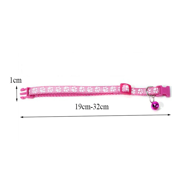 Bunte Schleifen-Hundehalsband mit Glocke