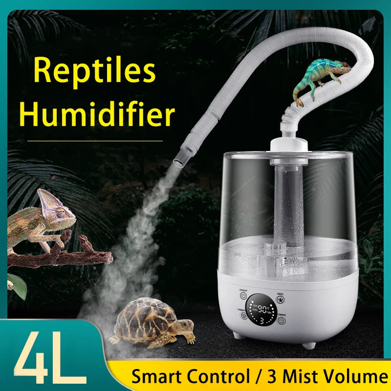 4L Ultrasonic Reptile Terrarium Humidifier with Humidistat and Timer